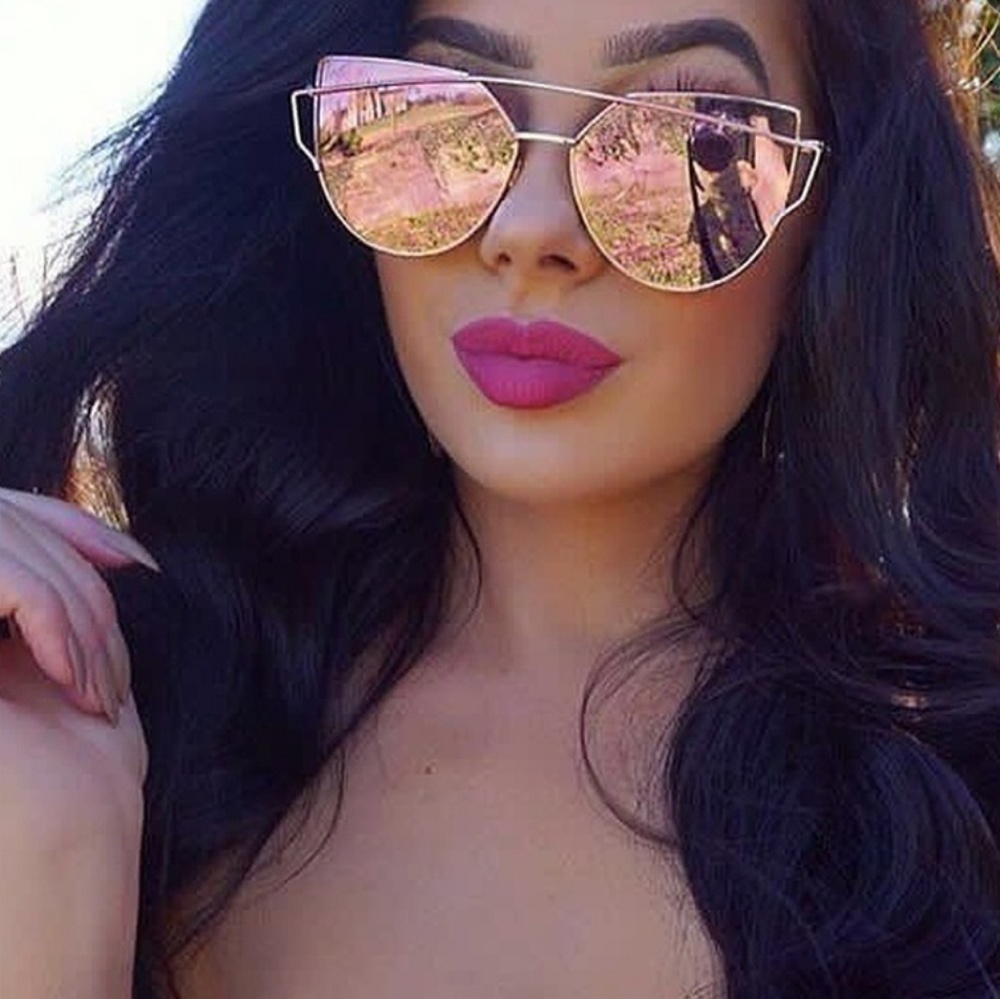 Vintage Retro Fashion Sunglasses Rose Gold - Picture 1 of 3